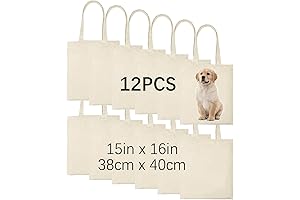 12 PCS 15" x 16" Sublimation Tote Bags