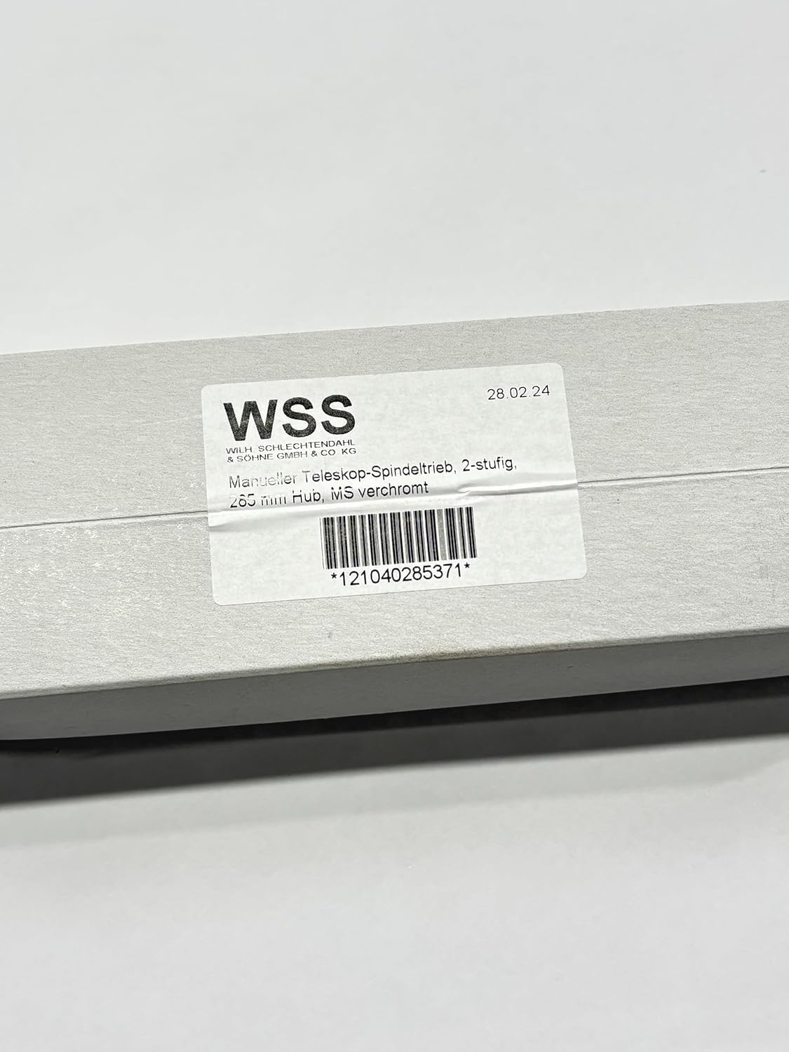 WSS Teleskopspindel manuell - 300 mm Hub - für Lichtkuppel