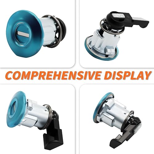 Miniatura 6 de Cilindro de cerradura de puerta de combustible y llaves compatibles con Tacoma Tundra 1995-2004 69058-35140 69058-26030 69058-34020 Cerradura de