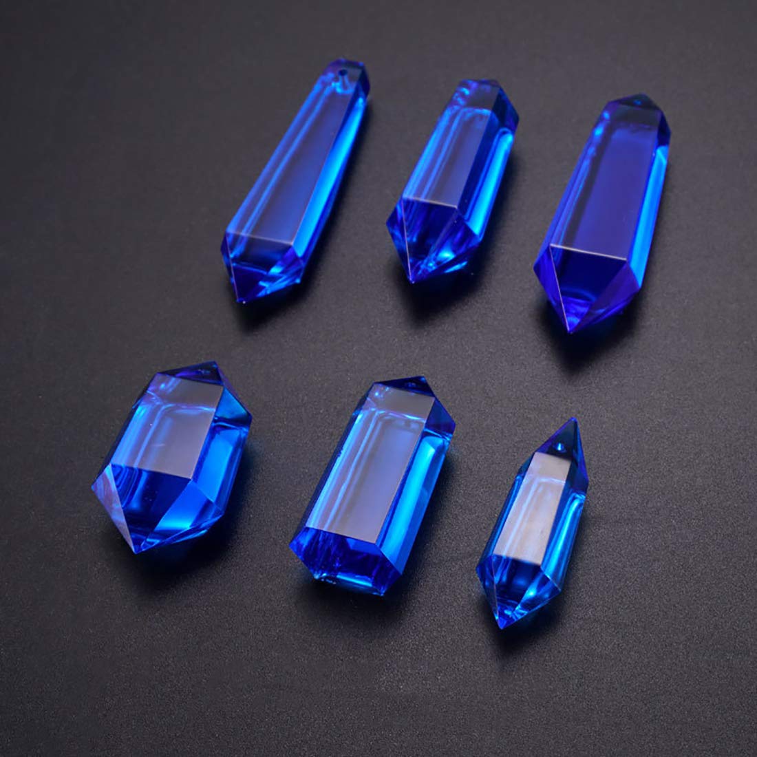 FineInno 6pcs Resin Pendulum Moulds Quartz Crystal Epoxy Molds Gemstone Silicone Casting Mold for Earrings Necklace Pendant Earrings Jewelry Making - Image 2