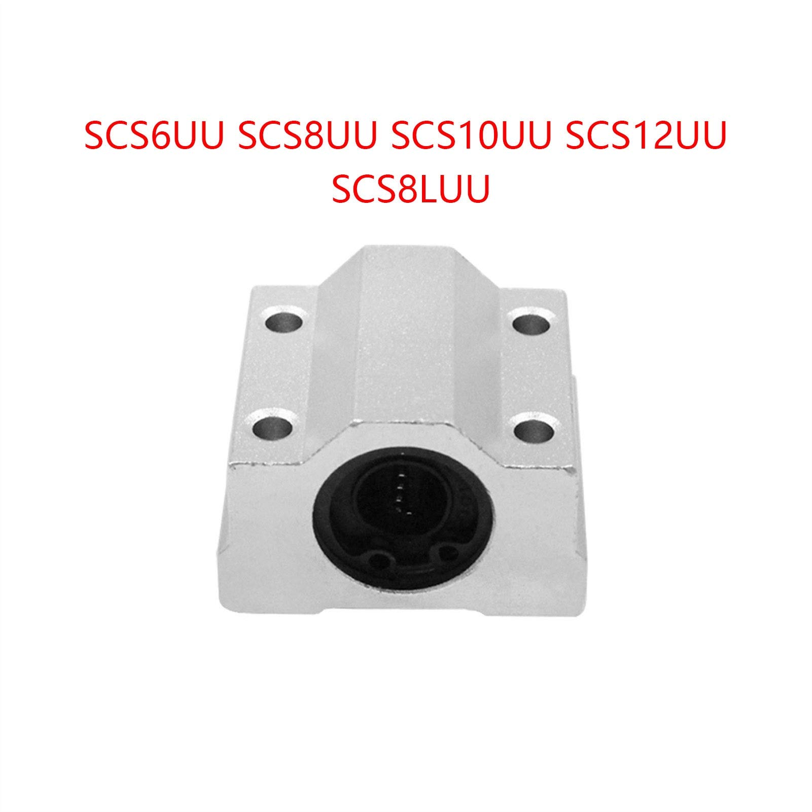 10pcs Linear Bearing Slides, Model SC10UU, SCS10UU, SCS8UU, SCS6UU, SCS12UU, SCS8LUU, Mainly Used for CNC Parts, 3D Printer Parts (Size : SCS12UU)