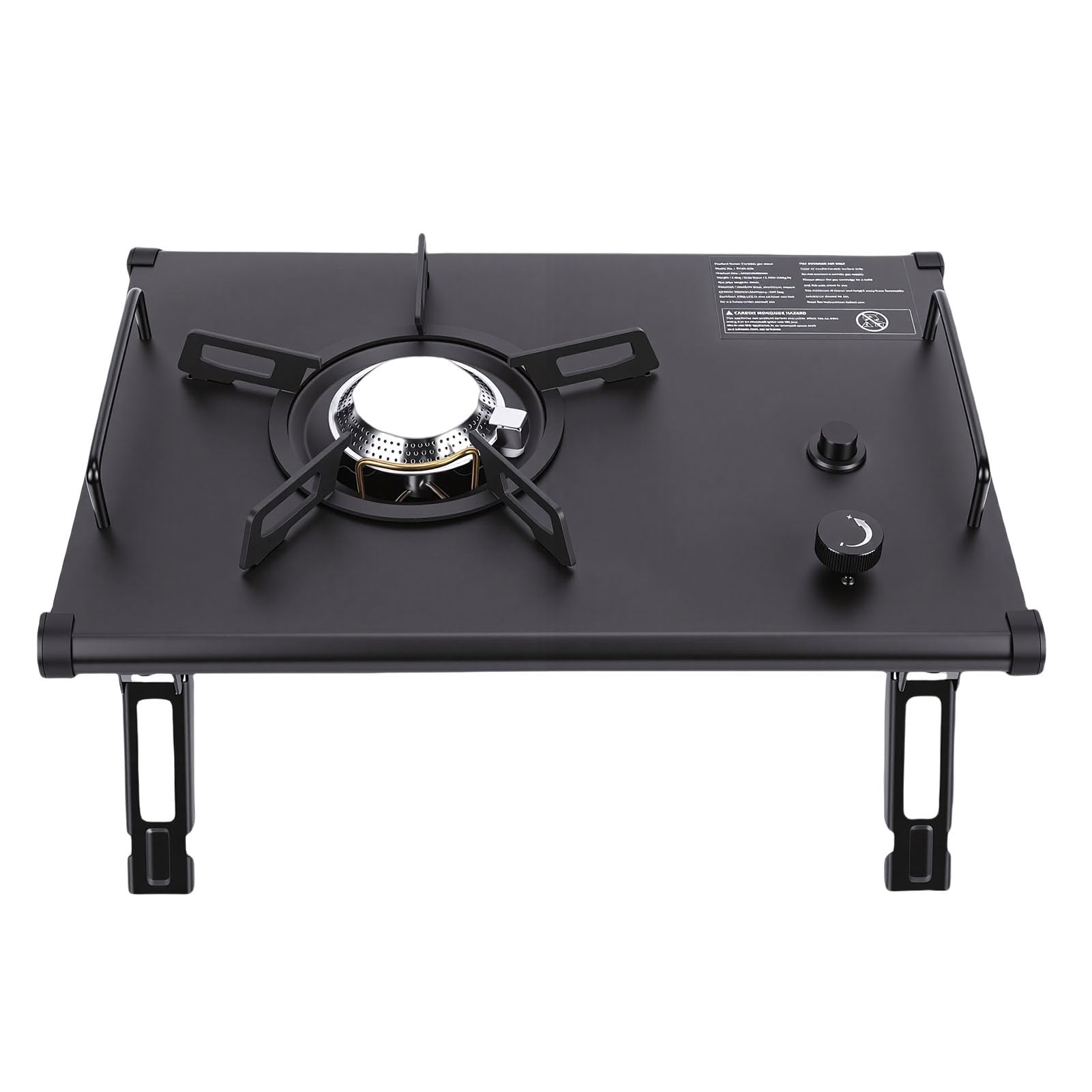 Réchaud de camping portable à gaz 4000W en acier inoxydable avec sac