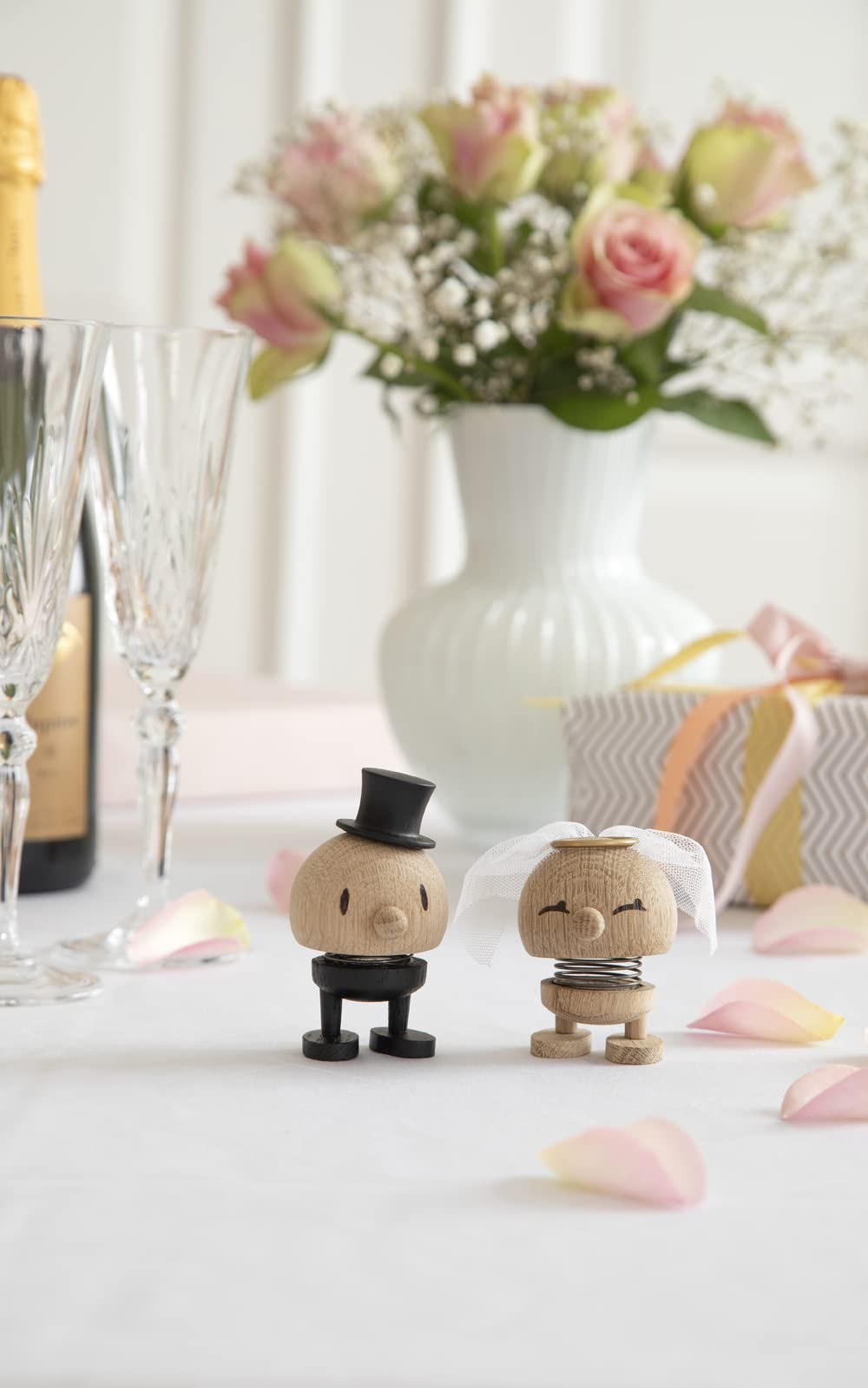 Hoptimist Groom, Groom Figurine, Decorative Wedding & Lucky Charm, Wedding Figures, Wedding Decoration Made of Wood - Image 4