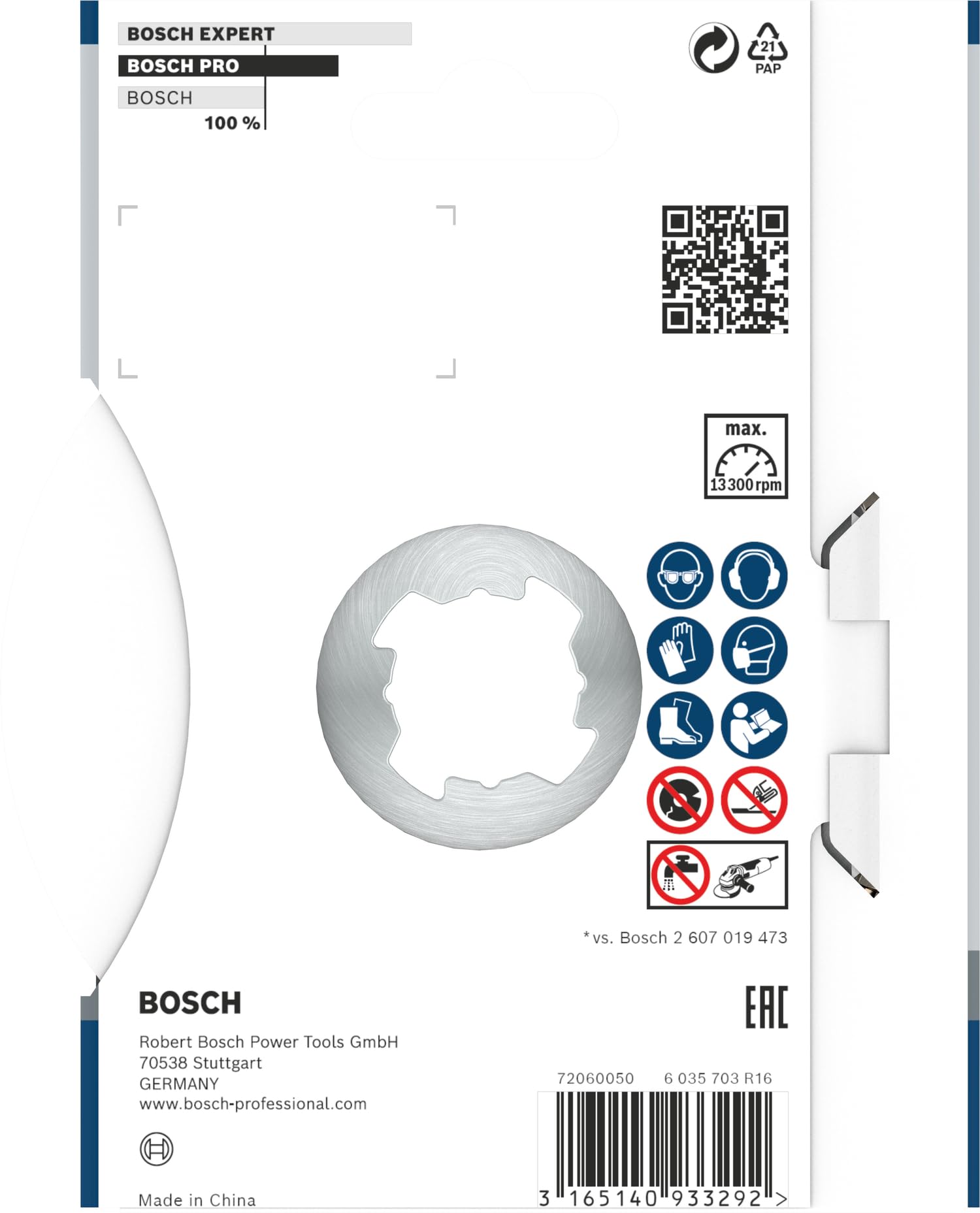 Bosch X-Lock Aksesuarları, Disk, Gri, 115 mm, 1 Adet