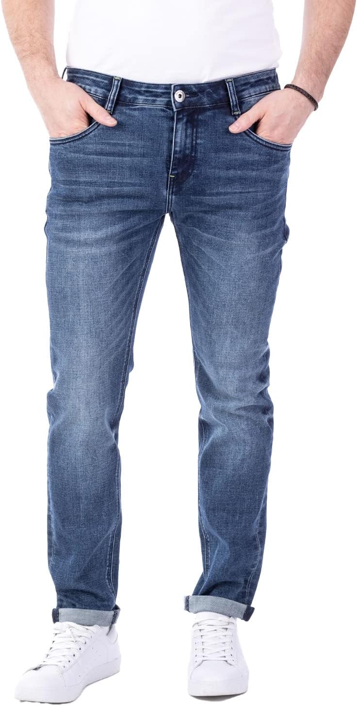 Blue Monkey Jeans David 4861 Slim Fit Yellow Stitching