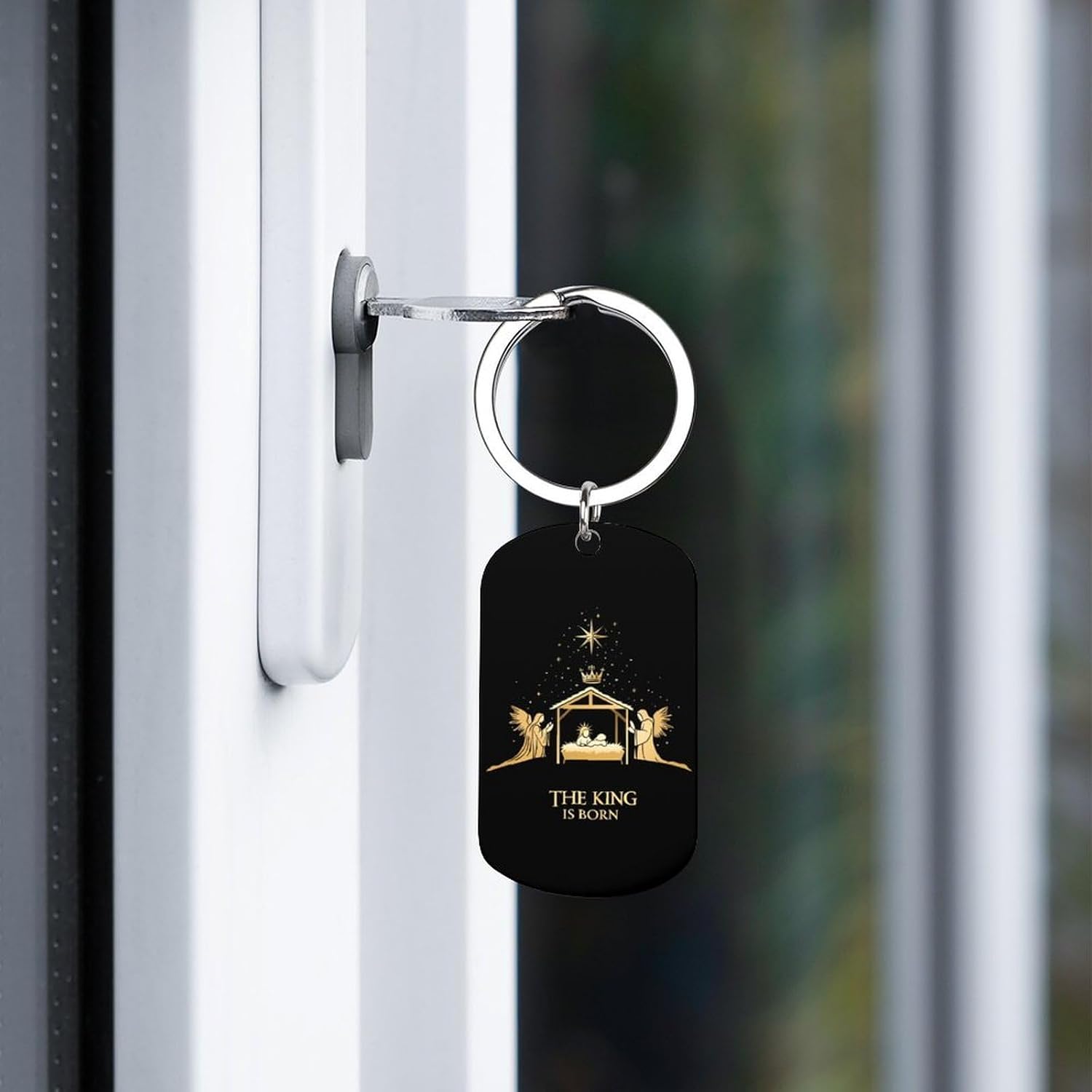 Religious Christmas Dad Sublimation Custom Keychains for Men Women Funny Key Chain Accessory Purse Bag Pet Charms Gifts image 5
