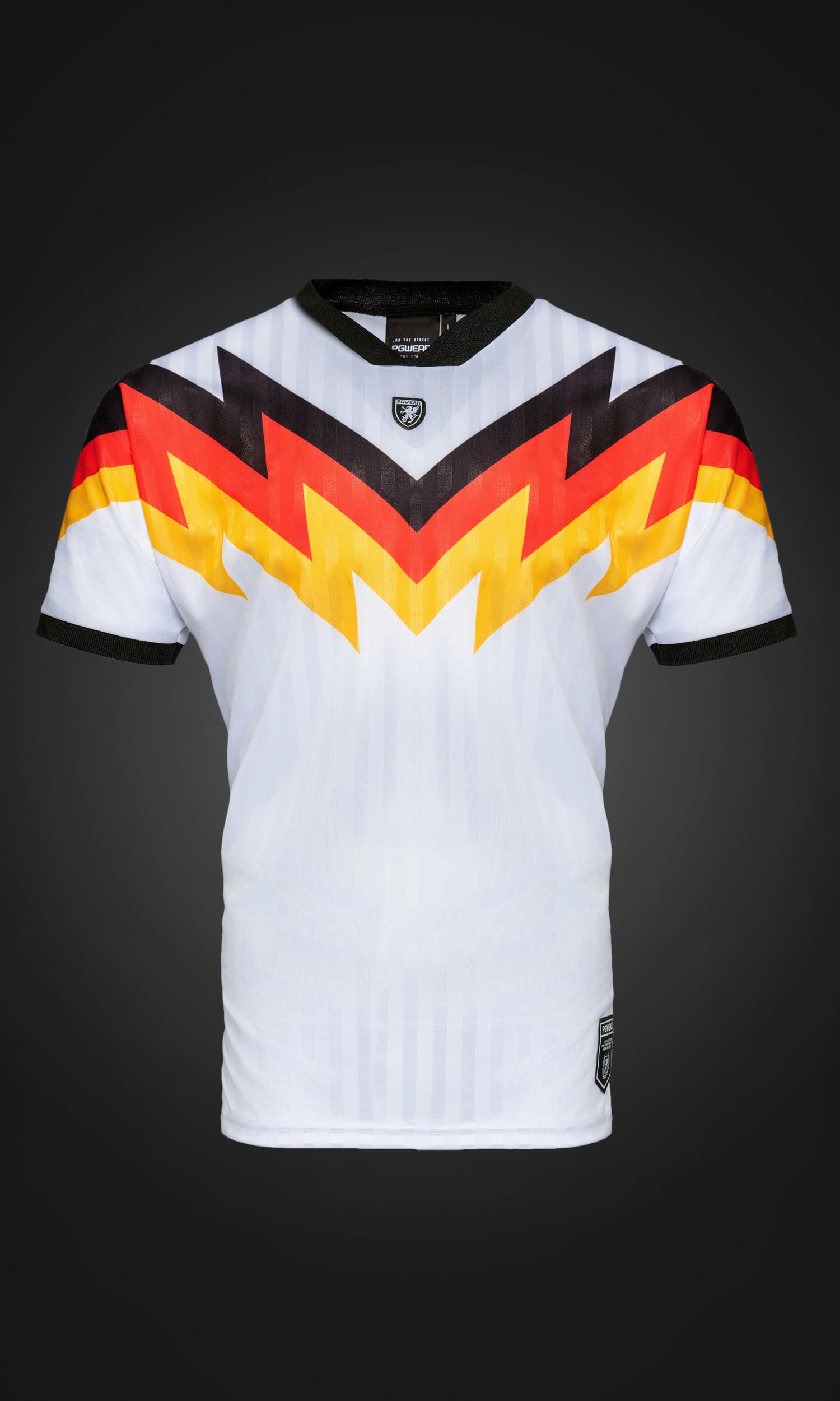 PGWEAR Fußball Trikot – Herren Trikot im Deutschland-Stil mit Rückennummer 12 – Limitierte Edition – Made in Europe