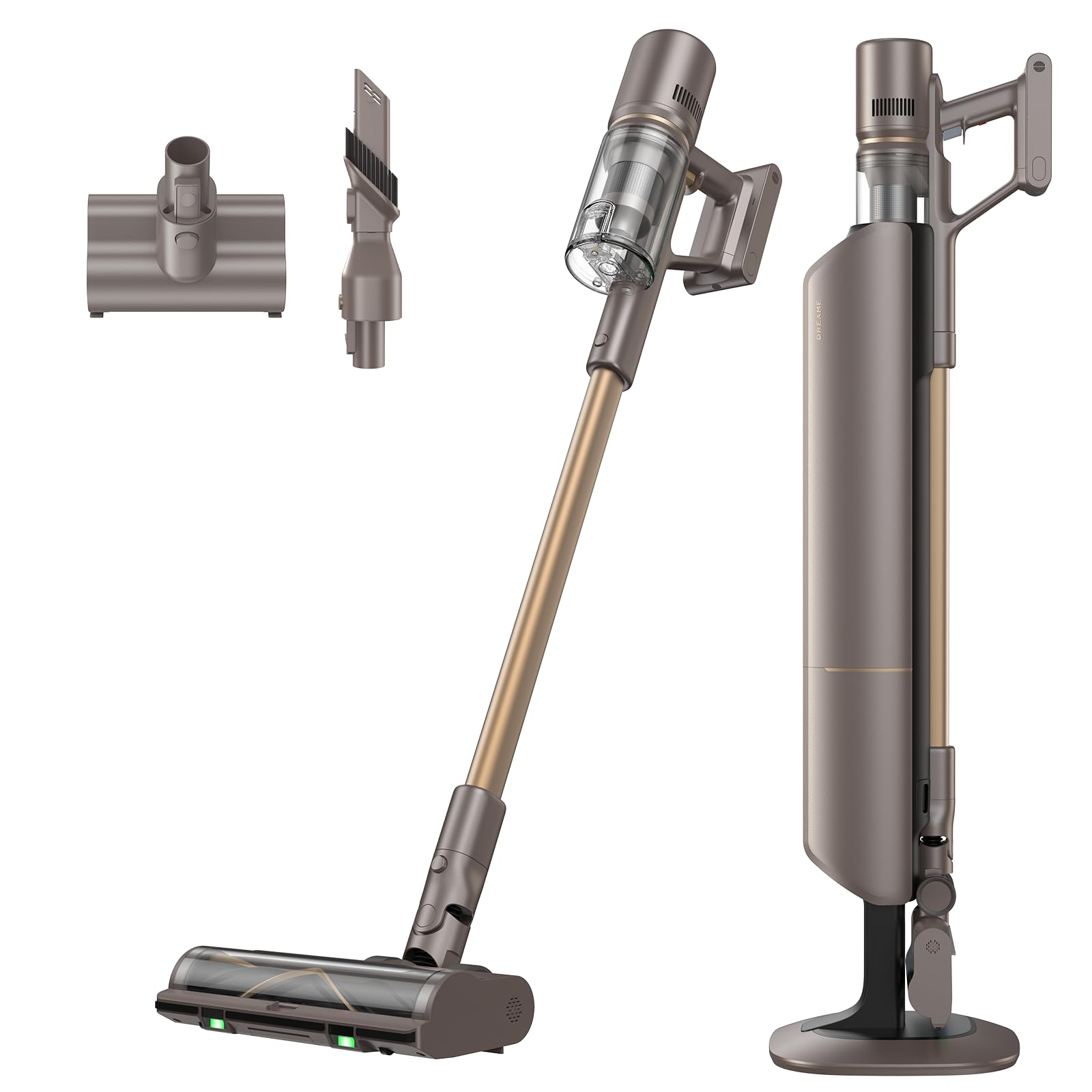 DREAME Z10-W Cordless Vacuum Cleaner with Self-Emptying Base 90 Days Powerful Suction Tangle-Free Brush for Pet Hair 60min