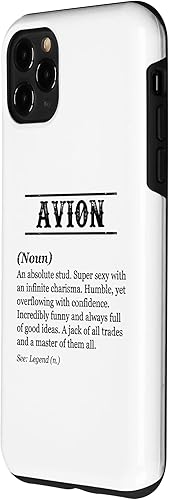 Miniatura 5 de iPhone 12 Pro Max AVION - Funny Phrase with Name Definition  Customized Men's Case