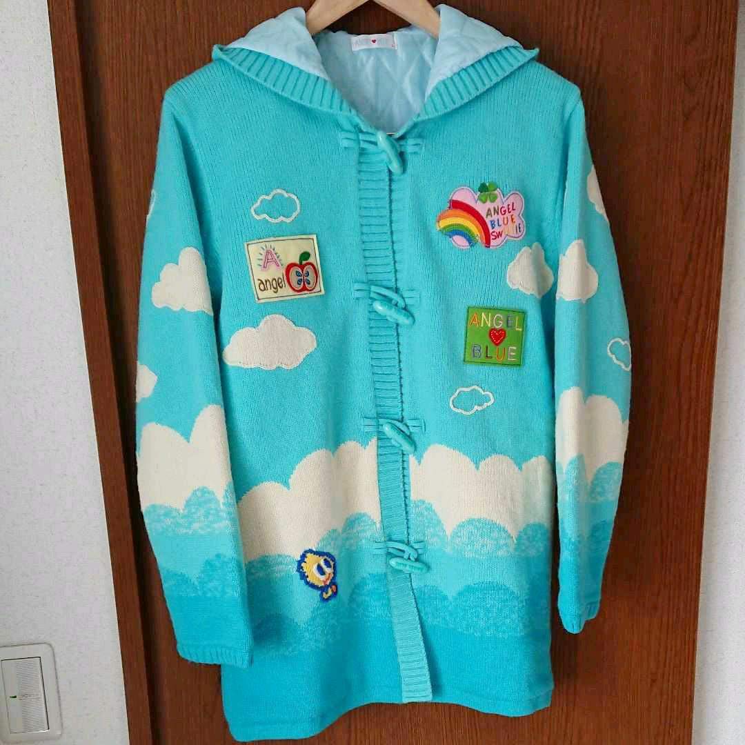 Amazon.co.jp: エンジェルブルー 刺繍ニットコート レトロ ジュニア