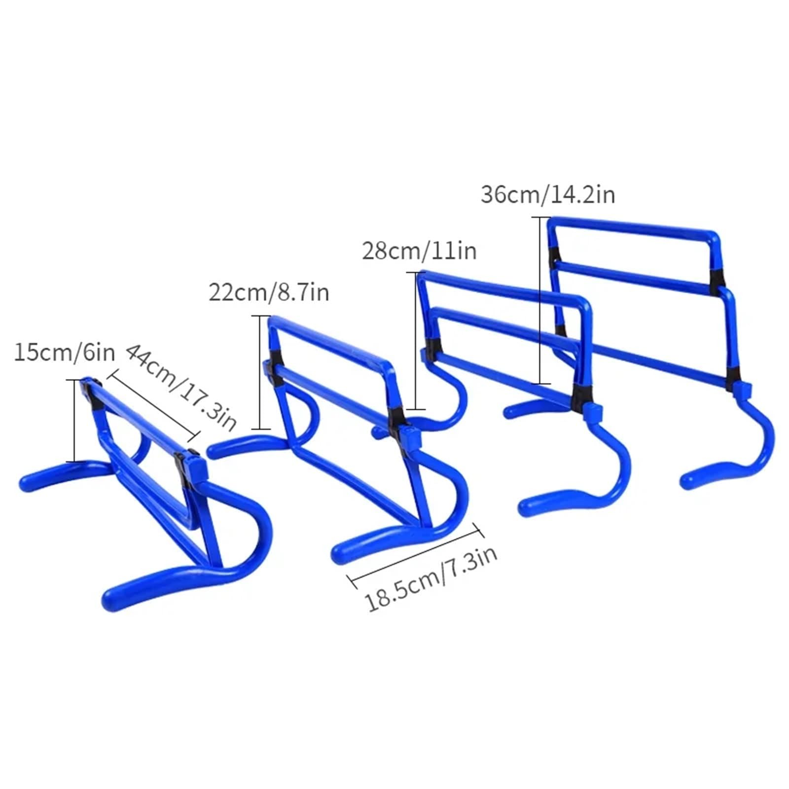 Vallas De Agilidad 1PC Four-Speed Color Adjustable Hurdle Multi-Functional Small Hurdle Football Training Equipment Speed Obstacle Hurdle Jump(Green)