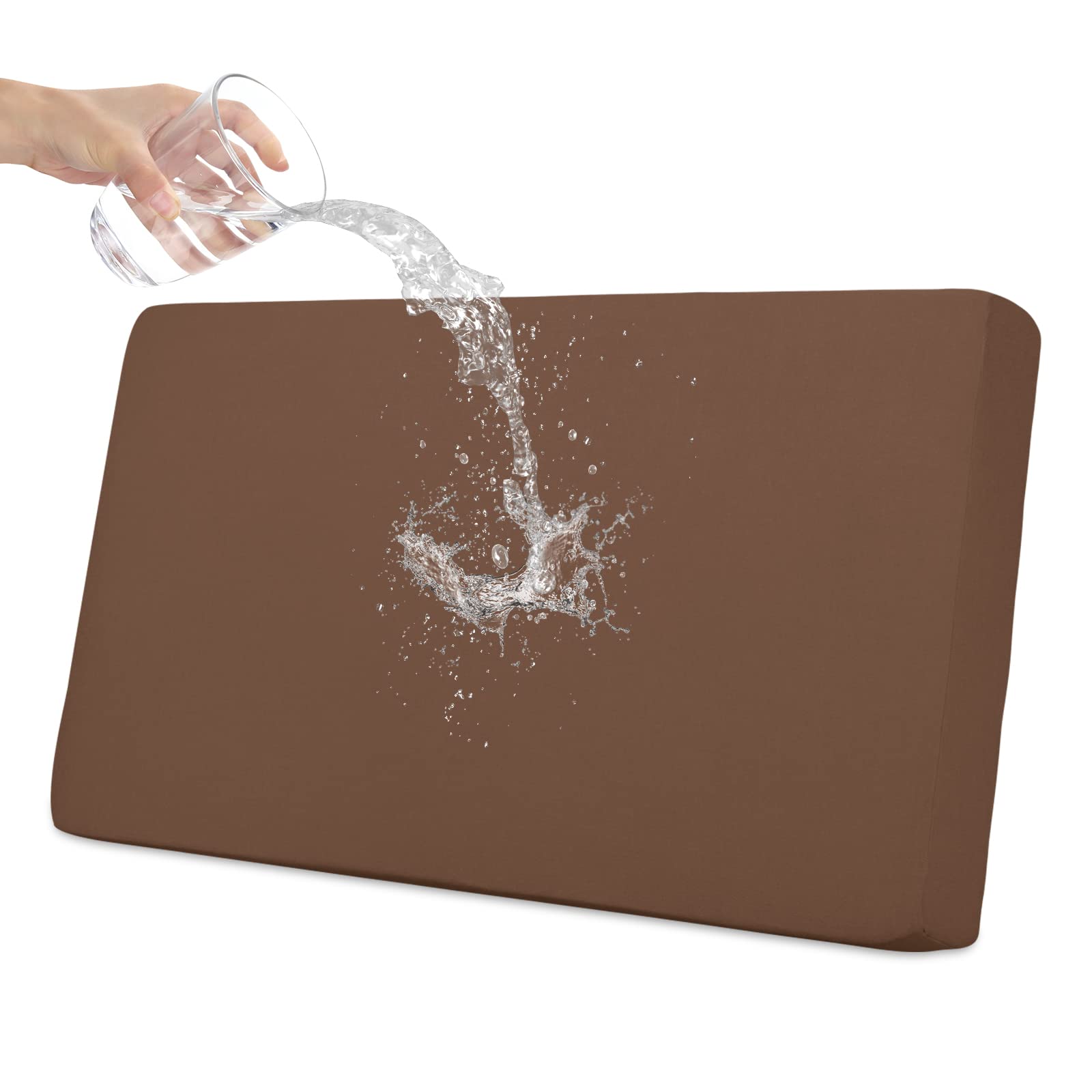 Easy-Going 100% Waterproof Loveseat Sofa Seat Cushion Slipcovers Couch Cushion Cover Stretch Furniture Protector for Kids, Pets (Loveseat Cushion,