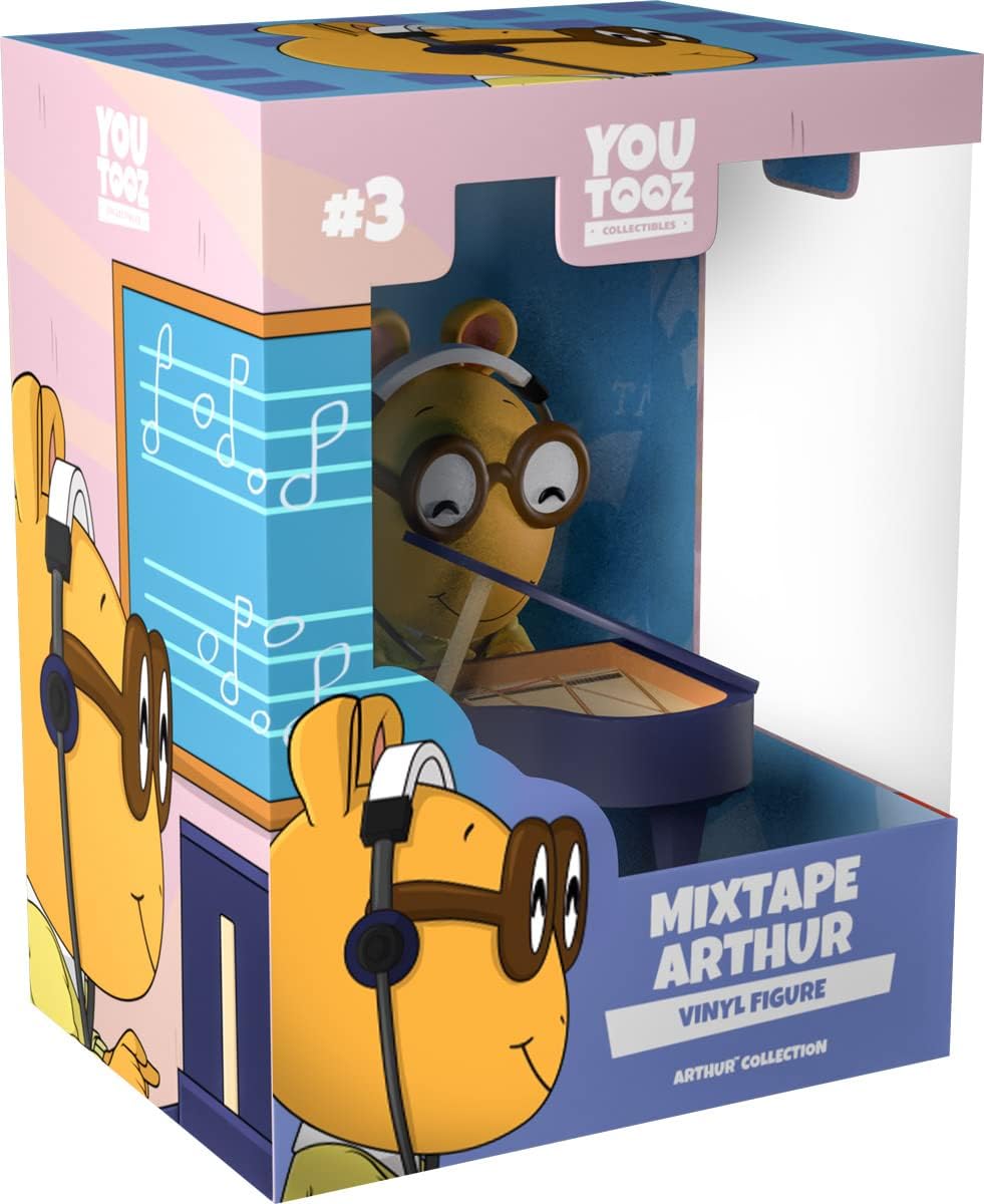 You Tooz Mix Tape Arthur 4.5" Vinyl Figure, Collectible Mix Tape Arthur Figure Playing Piano by Youtooz Arthur Collection
