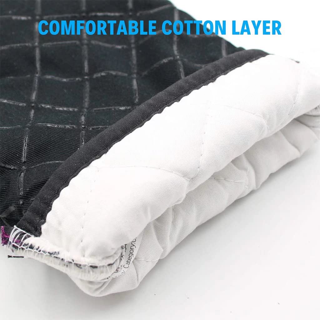 Gants de four en silicone résistants à la chaleur antidérapants épais pour la cuisine, la pâtisserie, le barbecue et le micro-ondes – Isolation haute température pour plus de sécurité