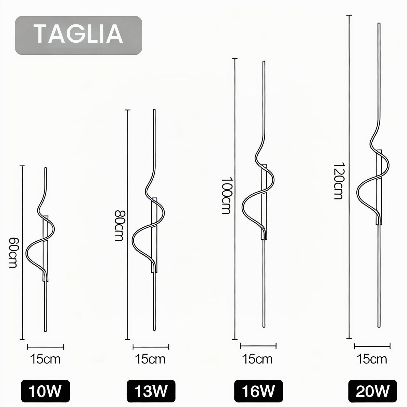 Applique Parete Interno,20W/120CM Lampada da Parete Dimmerabile | 2400LM LED Applique da parete Con Telecomando,Creative Lampade a Muro per Camera da Letto Soggiorno Corridoio Scale