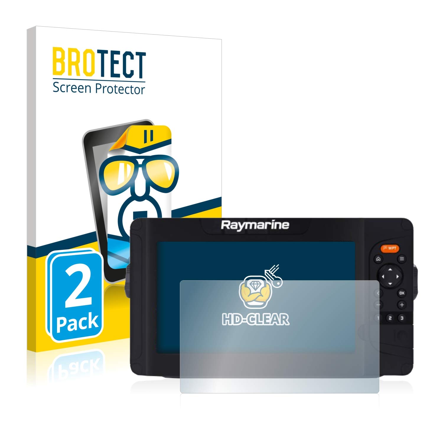2 Pezzi Pellicola Protettiva per Raymarine Element 9 HV Protezione 2 Pezzi Pellicola Protettiva per Raymarine Element 9 HV Protezione