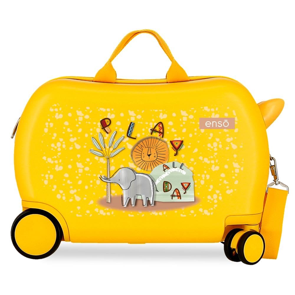 Enso Play All Day Maleta Infantil Amarillo 45x31x20 cms Rígido 1,8 kgs Cierre de combinación Lateral ABS 1,8 kgs 27,9L Equipaje de Mano