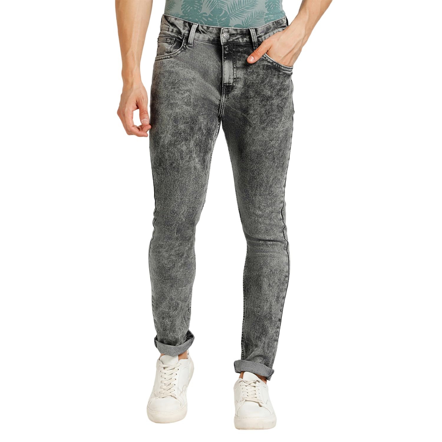 Men Mid Rise Regular Fit Washed Jeans Stretchable-image-17