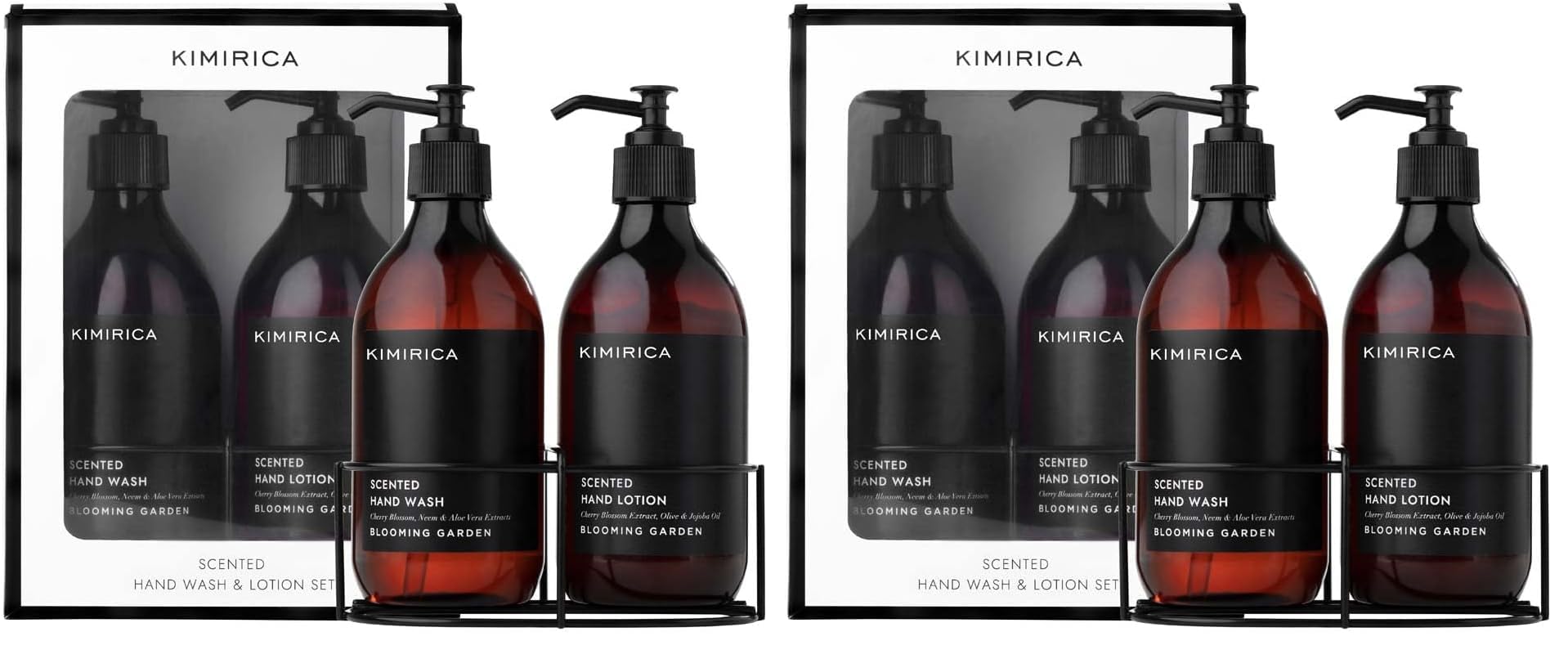 Kimirica Blooming Garden Hand Wash & Winter Hand Lotion Duo Caddy Set 100% Vegan & Paraben Free | Long Lasting fragrance Lotion | Luxury Gift set | Premium Gift Set (300mlx2) (Pack of 2)-image-28