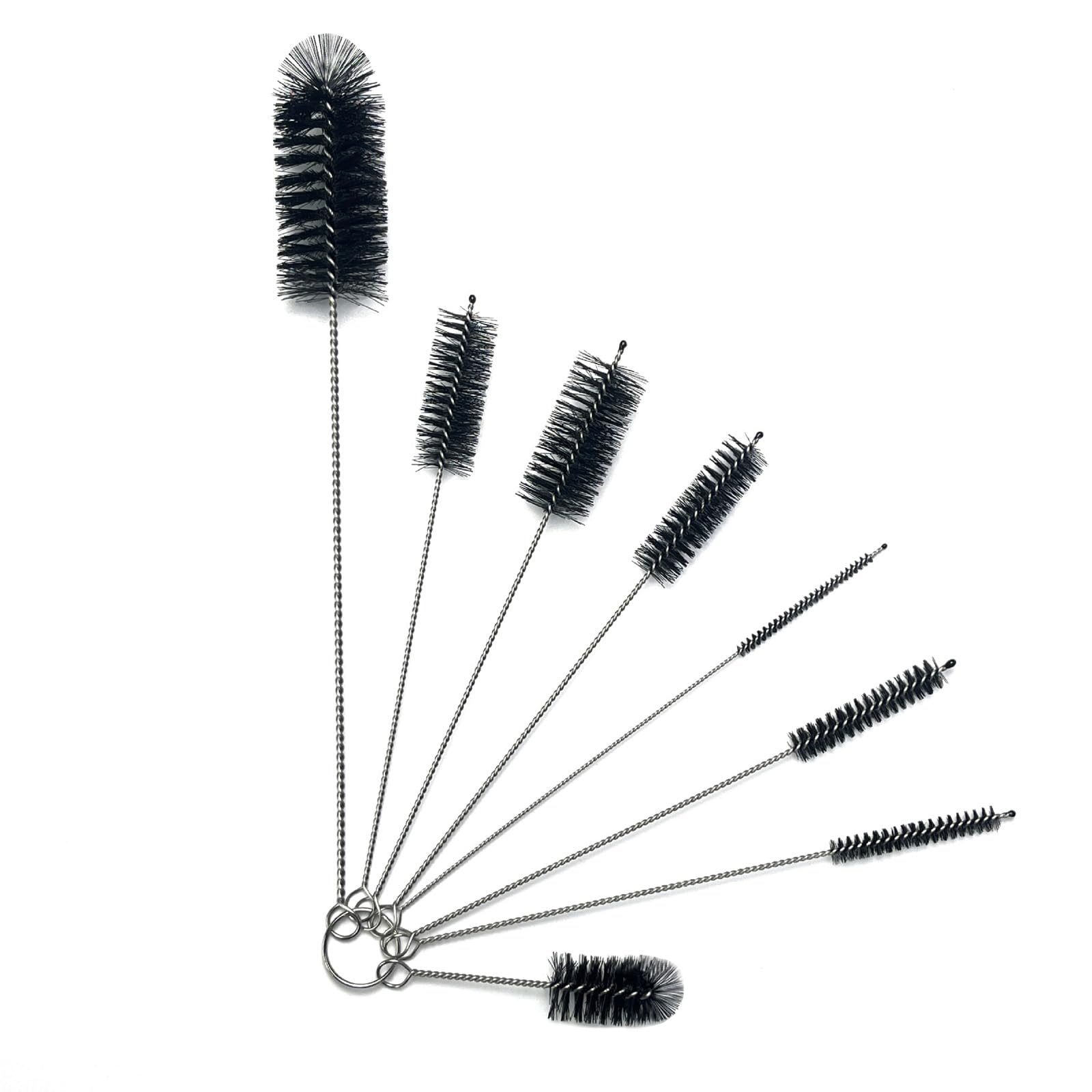 Cepillos de limpieza, 16 cepillos de limpieza de tubos, cepillos de limpieza de tuberías, cepillo de botellas, para lavar botellas de agua de cuello estrecho, tarros, tetera, boquilla, máquina de café