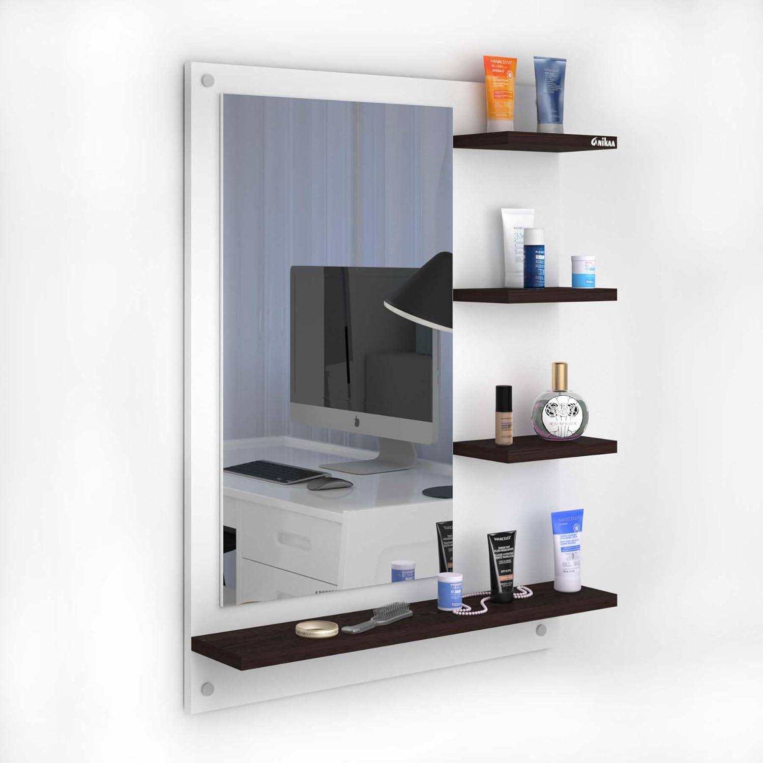 Buy Anikaa Mavis Dressing Wall Mirror with Shelves/Wall Hanging