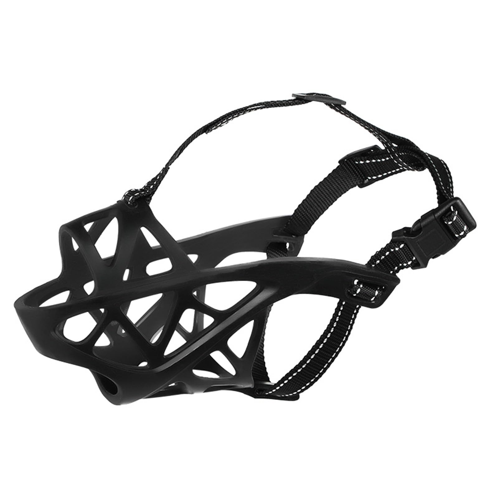 Kagańka dla psów, Pies pozwala na dyszenie, picie i szkolenie, z mocnym plastikowym koszykiem pysk, zapobiega jedzeniu, gryzieniu żuciu, ochraniacz usta dla psa(Black,S)