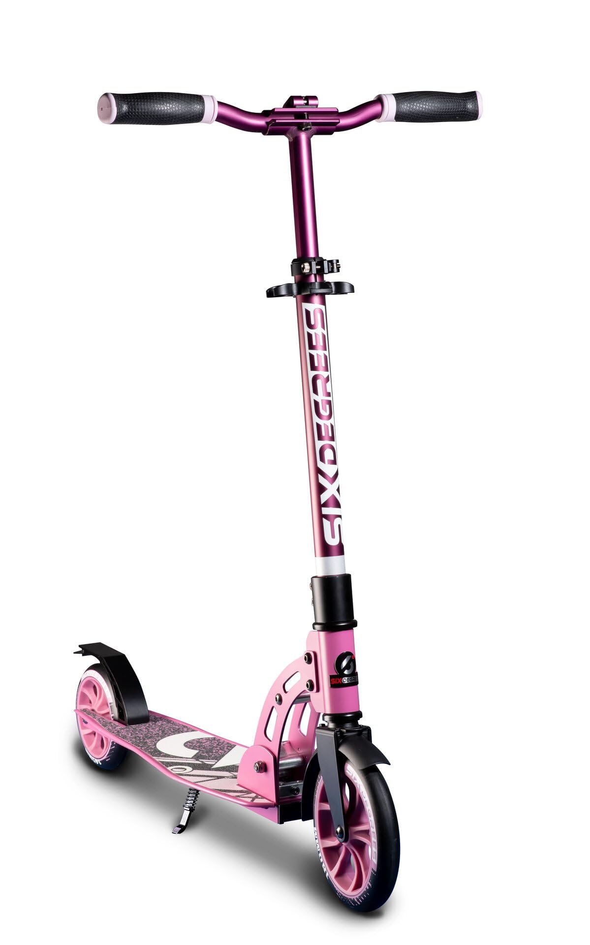 SIX DEGREES Aluminium Scooter Junior mit Klappmechanismus u. Ständer, 180/145 mm, höhenverstellbar, GS-geprüft