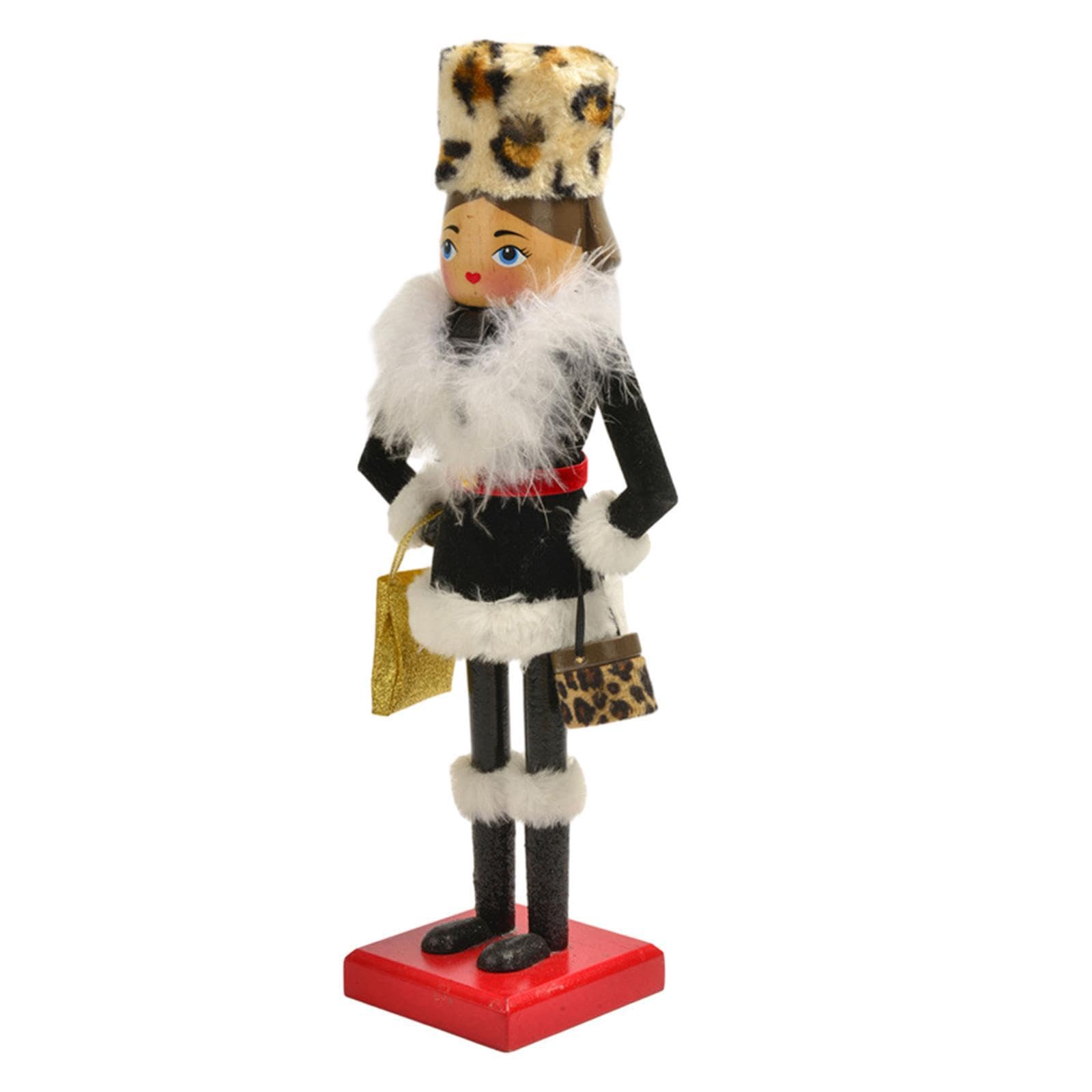 Casse-Noisette en Bois de 38 cm, figurine table Noël traditionnelle colorée grand format