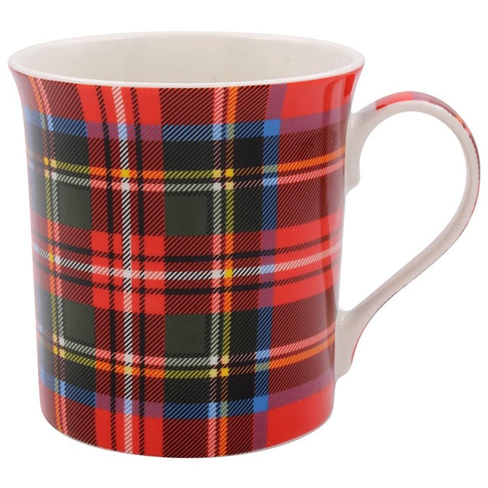 The Leonardo Collection Tartan Mug Lesser & Pavey | Ceramic Coffee Mugs For Home Or Work | Premium Design Mugs For All Occasions | Lovely Mugs Tea, Coffee & Hot Drinks