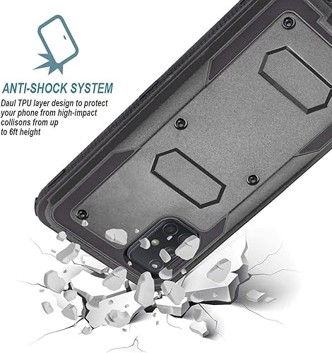 Miniatura 5 de Funda para Samsung Galaxy A32 5G con clip giratorio para cinturón, protector de pantalla integrado resistente protección de cuerpo completo a prueba
