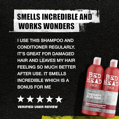 Foto von Bed Head by TIGI | Resurrection Shampoo und Conditioner Set | Haarpflege für sprödes und strapaziertes Haar | Kraftvolle, regenerierende Pflegeformel | 2 x 750 ml