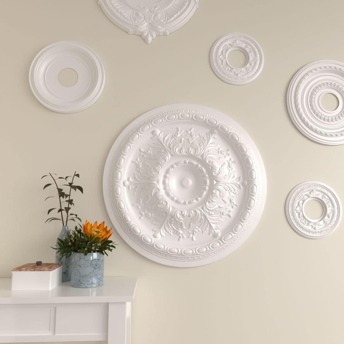 28"OD x 2 3/4"P Stockport Ceiling Medallion (Fits Canopies up to 6 1/4")