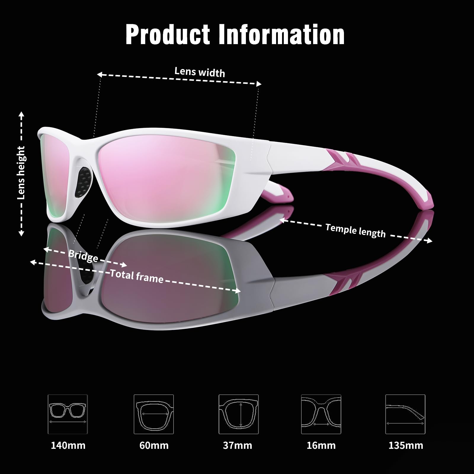 Polaryzowane okulary sportowe okulary przeciwsłoneczne dla mężczyzn i kobiet, szybkie okulary, wiatroszczelne okulary rowerowe UV400, okulary przeciwsłoneczne do jazdy konnej, okulary