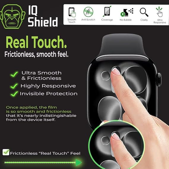 IQShield 6 Pack for Apple Watch Series 11/Series 10 Screen Protector 42mm - Easy Install, Ultra Thin, Smudge Resistant, Anti-Scratch, Anti-Bubble Clear TPU Film