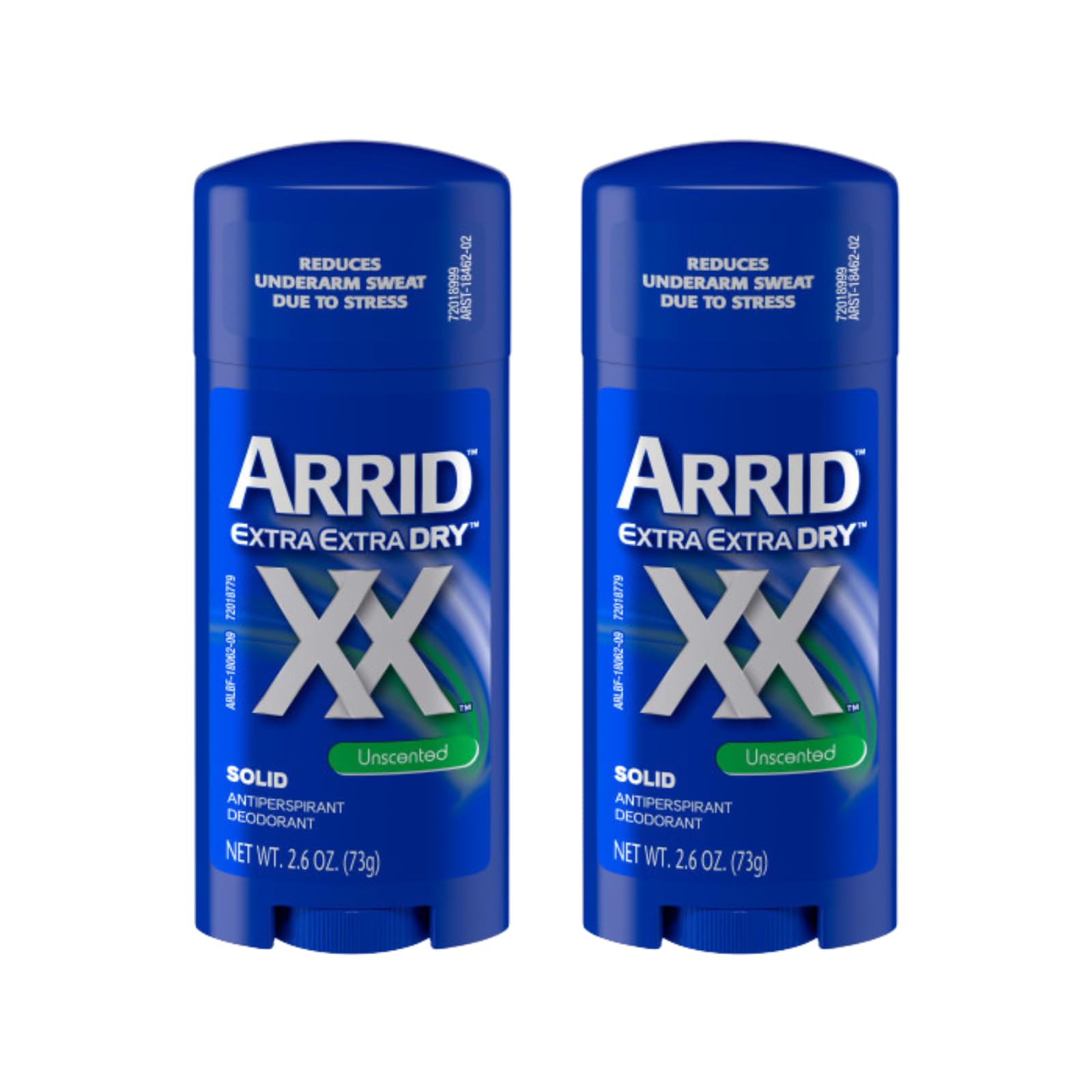 ARRID XX Anti-Perspirant Deodorant Solid Unscented 2.6 oz ( Pack of 2)