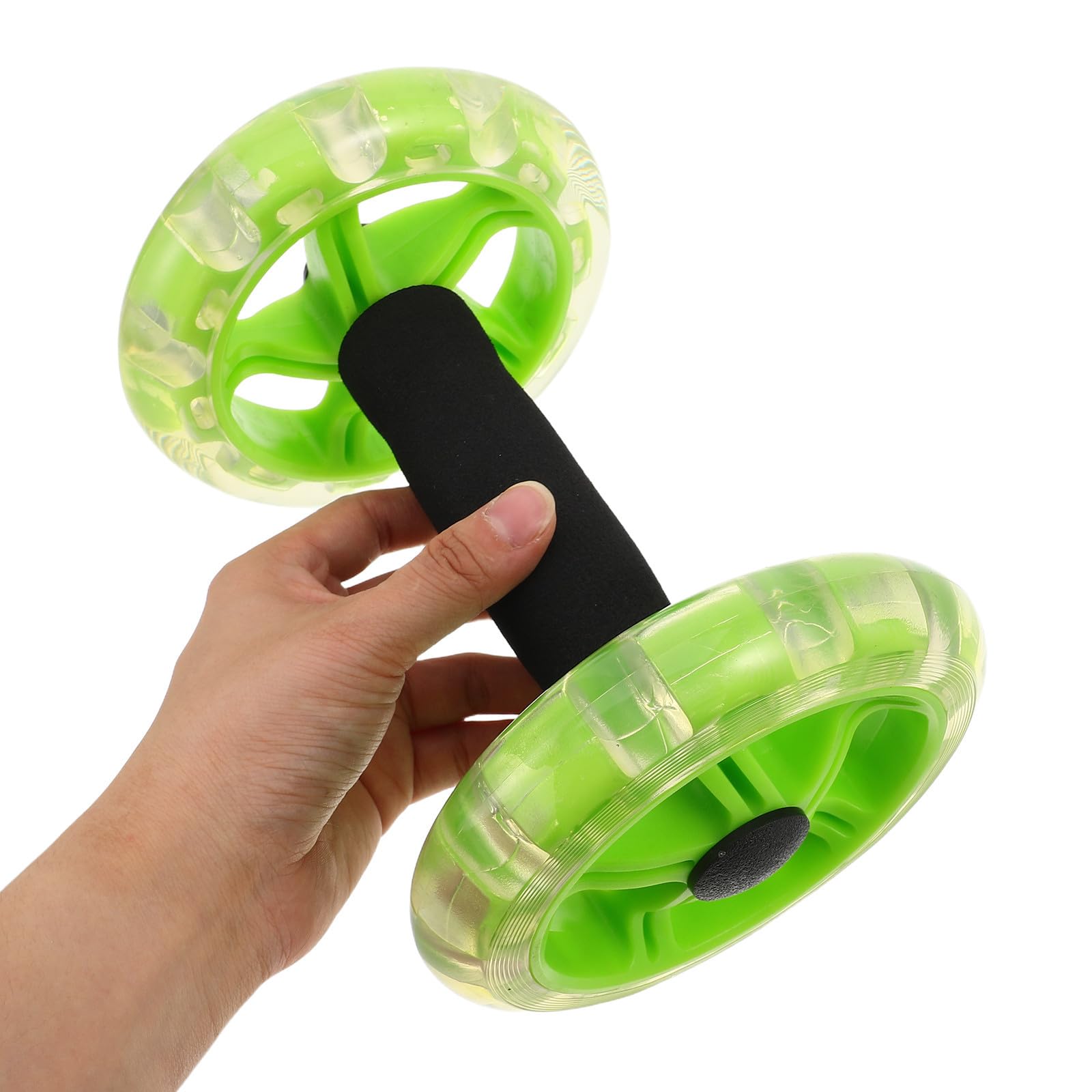 Kichvoe Rueda de Abdominales Compacta con Doble Rueda y Agarre Sincronizado para Entrenamiento de Núcleo en Oficina y Ejercicio en Casa, Material Pp y Esponja