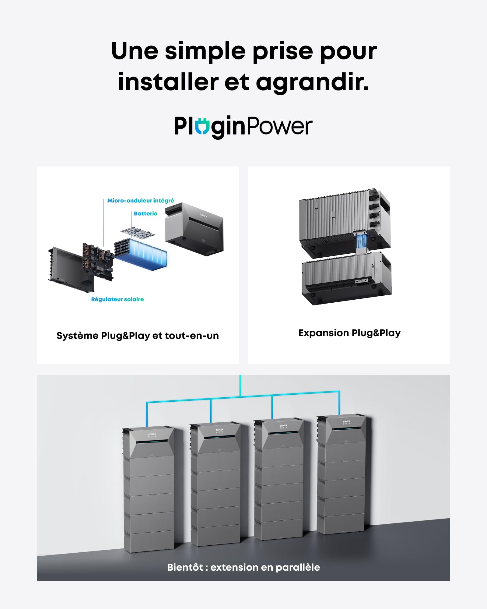 Anker SOLIX Solarbank 3 E2700 Pro, 4 MPPTs (3600W), bis zu 16kWh Kapazität, 1200W bidirektional, Anker Intelligence, verschwendungsfrei mit Zähler, Plug&Play (ohne Verlängerungskabel für Solarpanels)