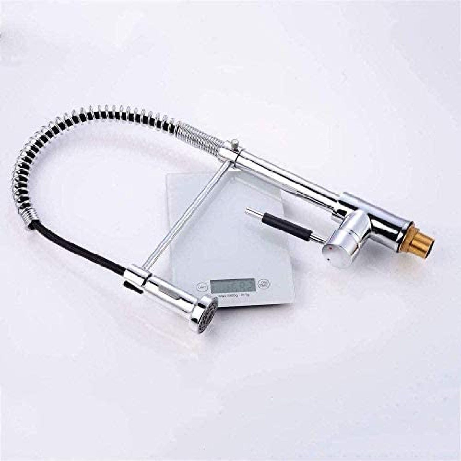 Rubinetto Contemporaneo Rubinetto monocomando a molla Rubinetto a testa rotante a scomparsa Irrigatore pre-risciacquo Rubinetto per lavello per impieghi gravosi Rubinetto alto in ottone commerciale