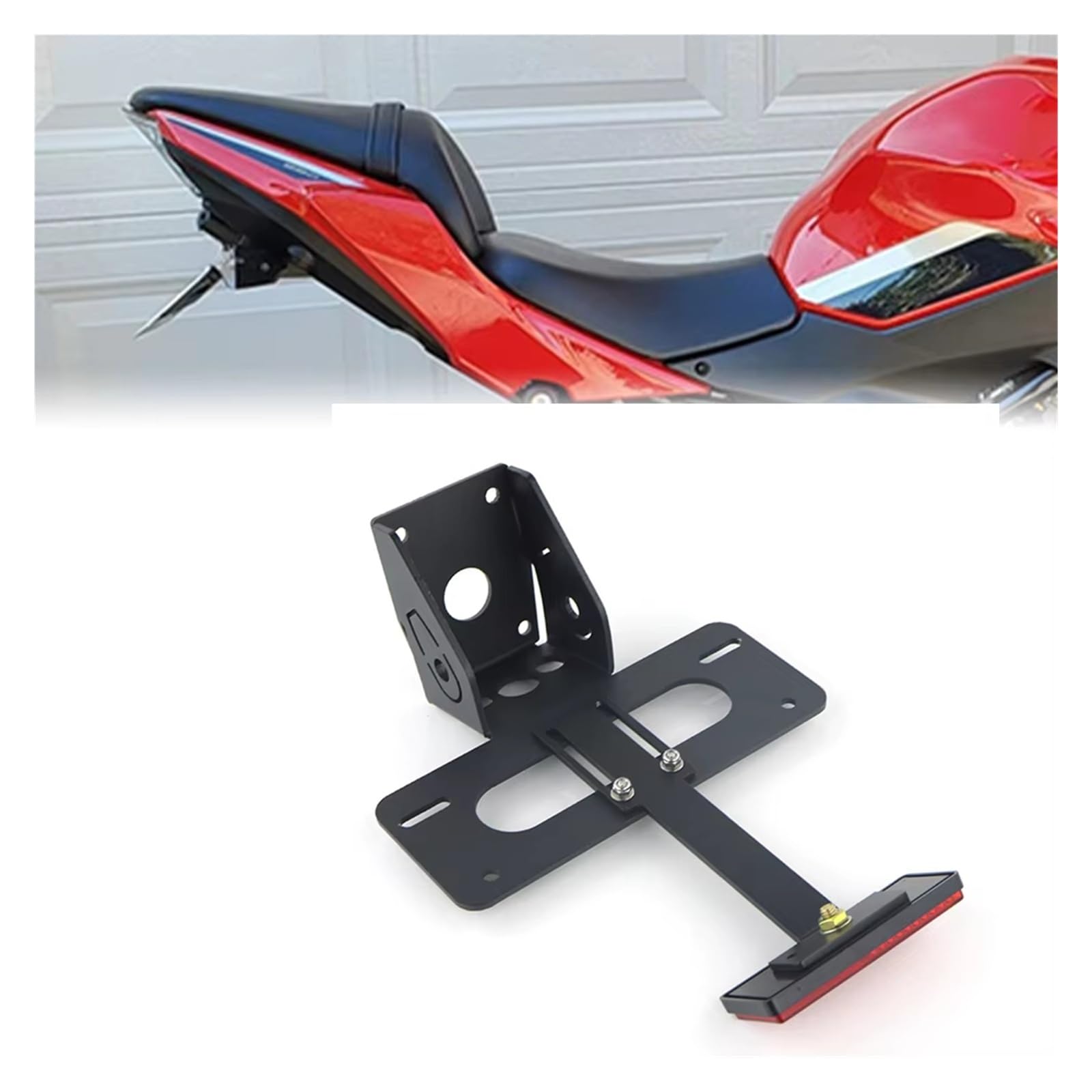 Moto Supporto Targa Staffa Supporto Targa Per Z650 2017-2025 Per Ninja 650 / KRT/ABS Kit Eliminazione Parafango Posteriore Ordinato In ABS