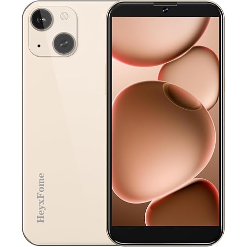 Cheap New 6.0” Unlocked Cell Phone 4G LTE GSM Unlocked Phones Dual SIM for T-Mobile Only Android Phones 2GB+16GB/SD 256GB Smart Phone GPS 8MP Face Unlock (Light Gold)