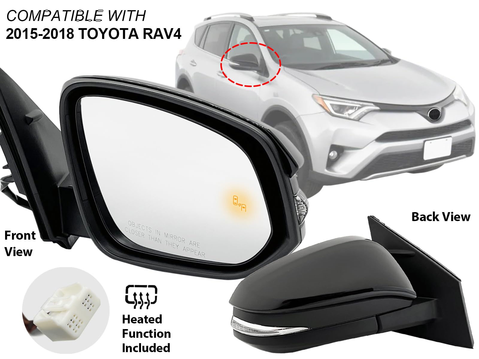 ZUK Exterior Rearview Mirror Turn Signal LED Light For TOYOTA RAV4 HIGHLANDER 20 ZUK Exterior Rearview Mirror Turn Signal LED Light For TOYOTA RAV4 HIGHLANDER 20