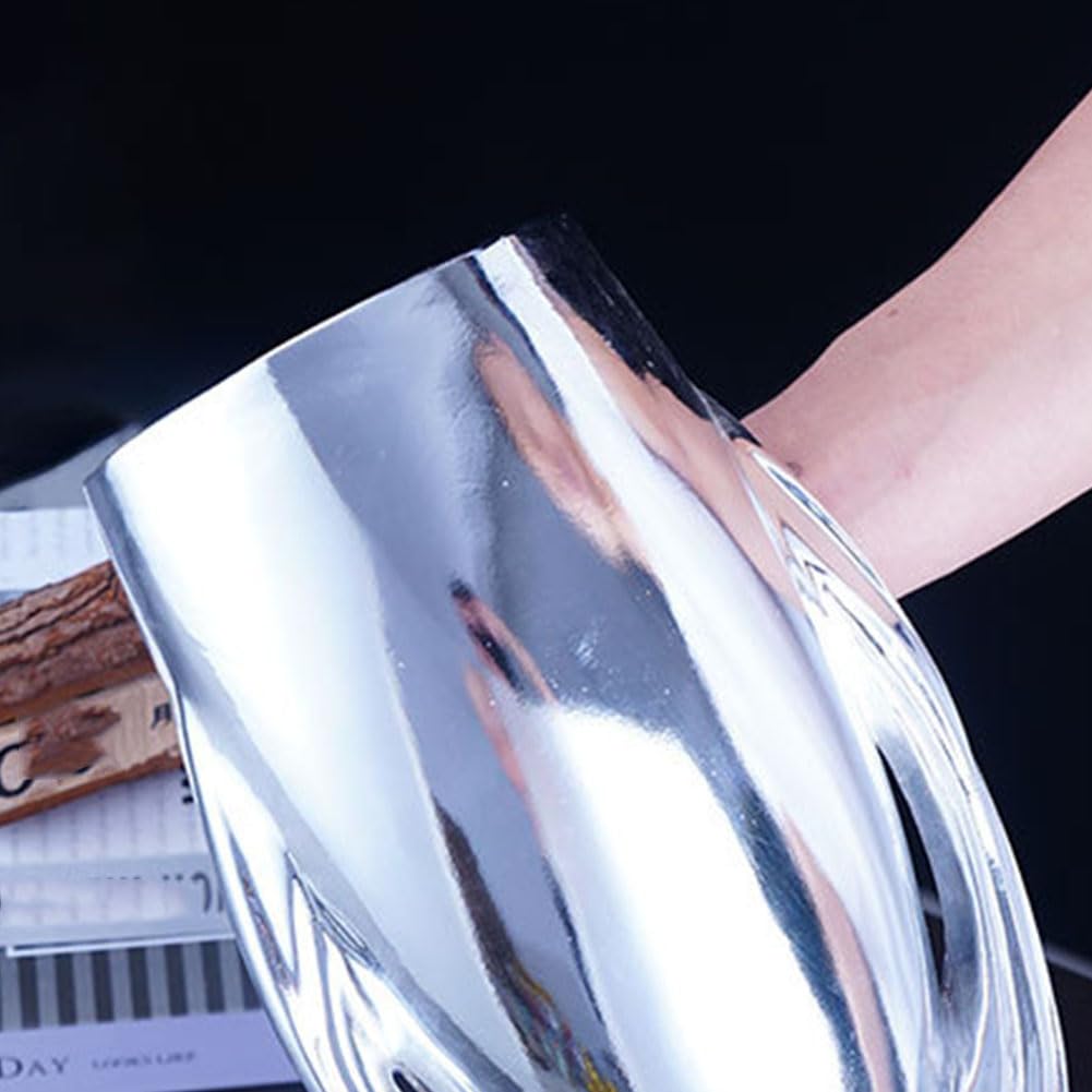 Europäischer Fußball-Supercup Pokal – Silberne Harztrophäe Exquisite Nachbildung für Meisterschaften Perfekt für Sammler und Fußballfans Hochwertige Deko,20cm*44cm