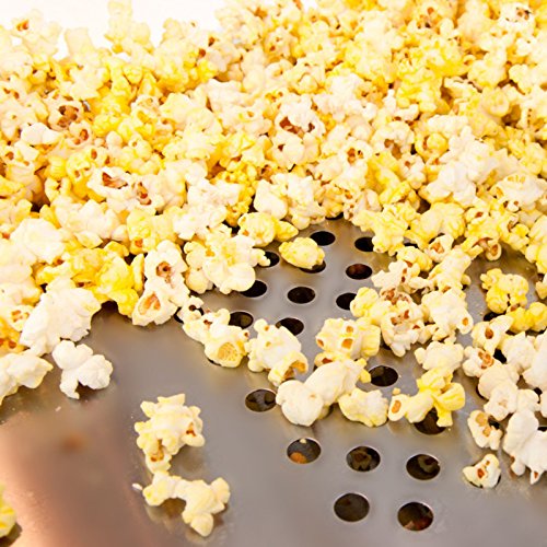 Image of Funtime Sideshow Popper 8-Ounce Hot Oil Popcorn Machine with Cart, Black /Silver