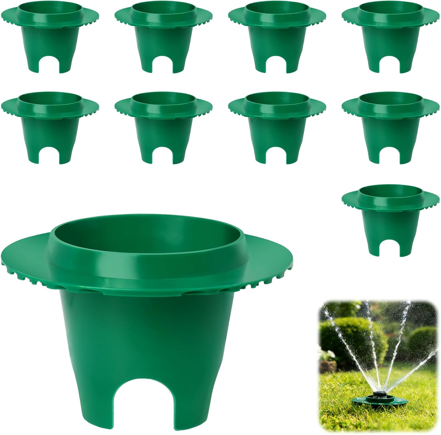 Lawn Sprinkler Head Protector - Prevents Sprinkler Head Damage from Mowers, Cars & Foot Traffic - 10 Pcs