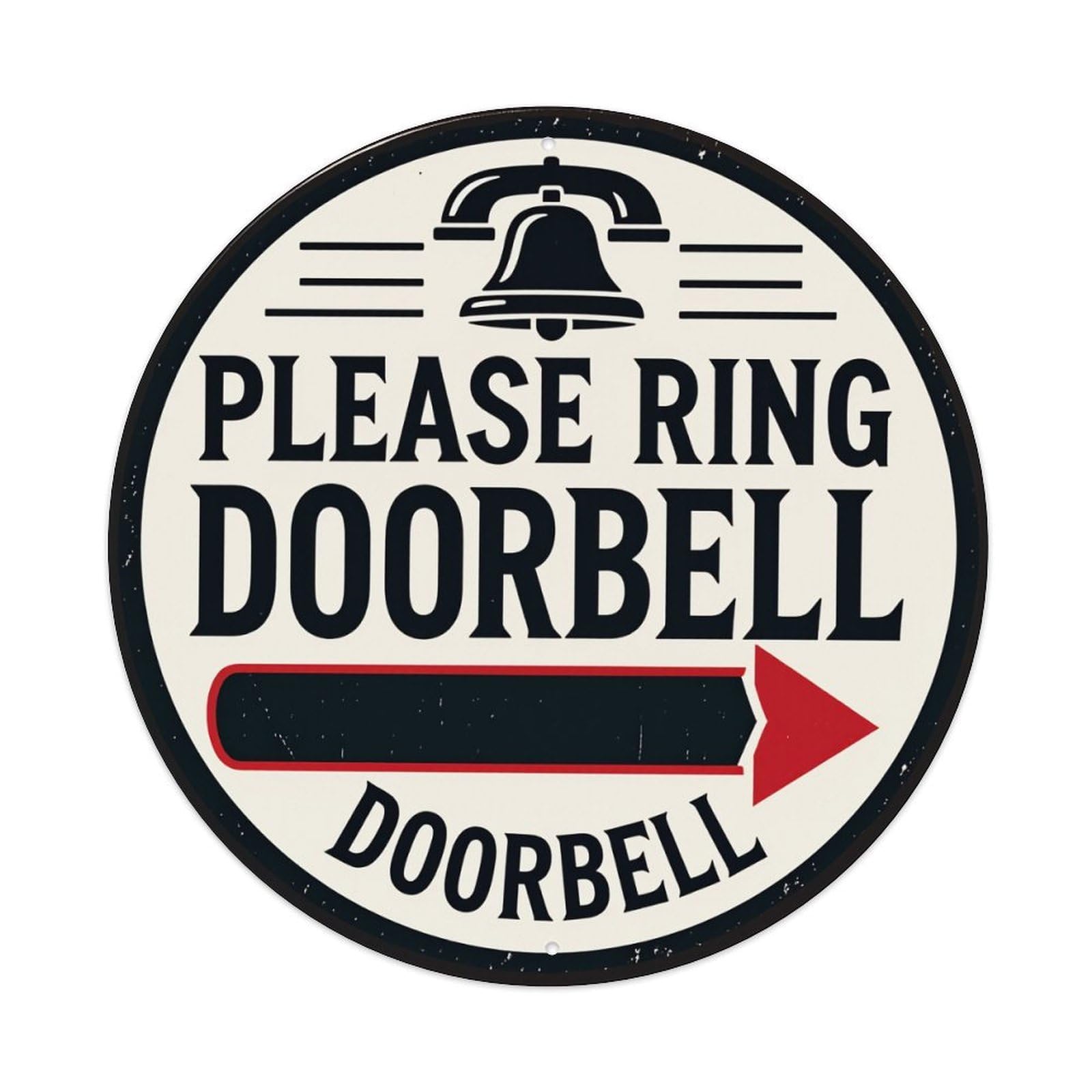 Please Ring Doorbell Sign Round Tin Sign Vintage Style Metal Sign Home Bar Garden Wall Plaque Decor Metal Poster 8x8 Inch