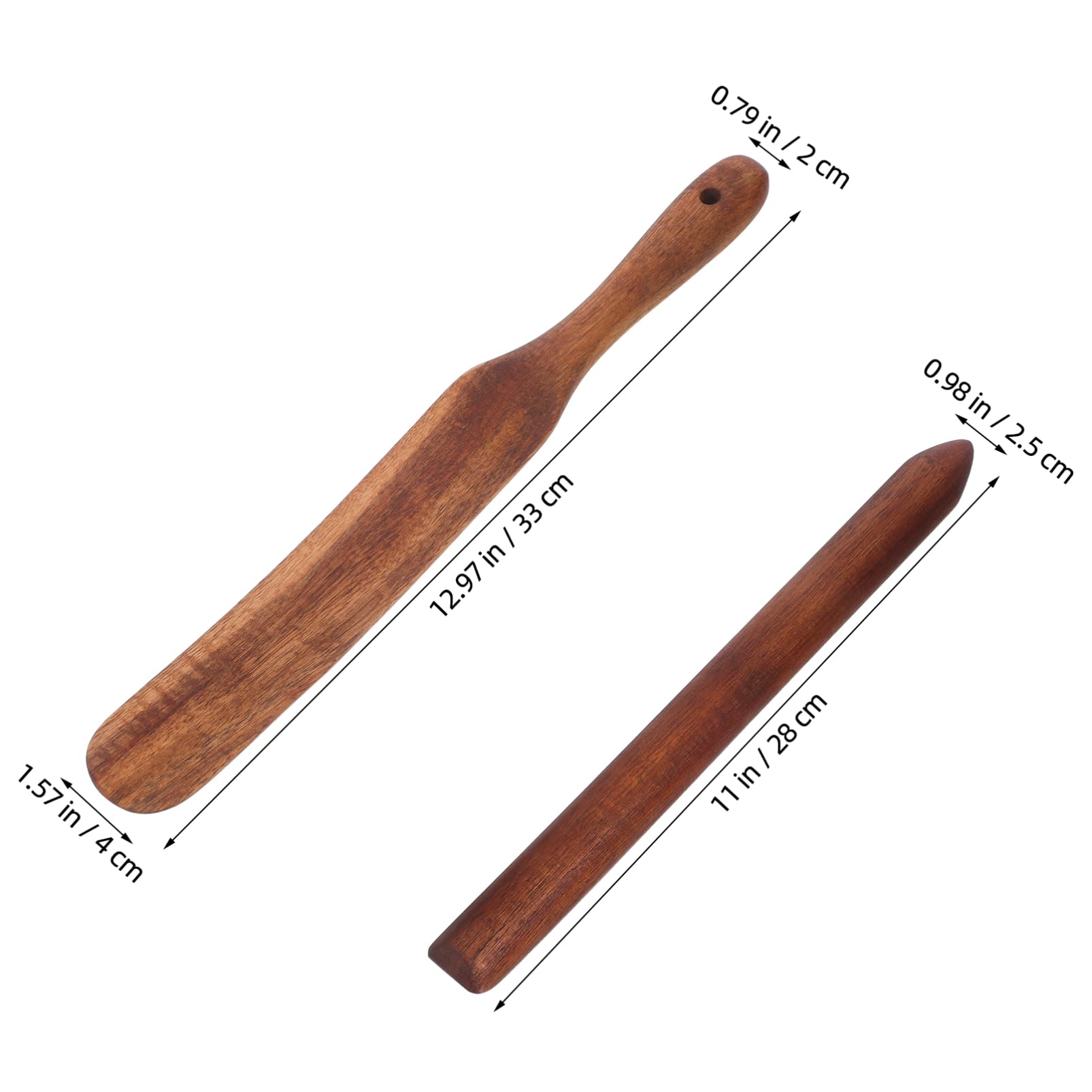 ABOOFAN 3 Piezas Remover de Madera de Acacia Batidor de Pan Utensilios de Cocina de Madera Varilla para Remover Masa Madre Herramienta para Mezclar Pan Herramientas de Cocina Varilla