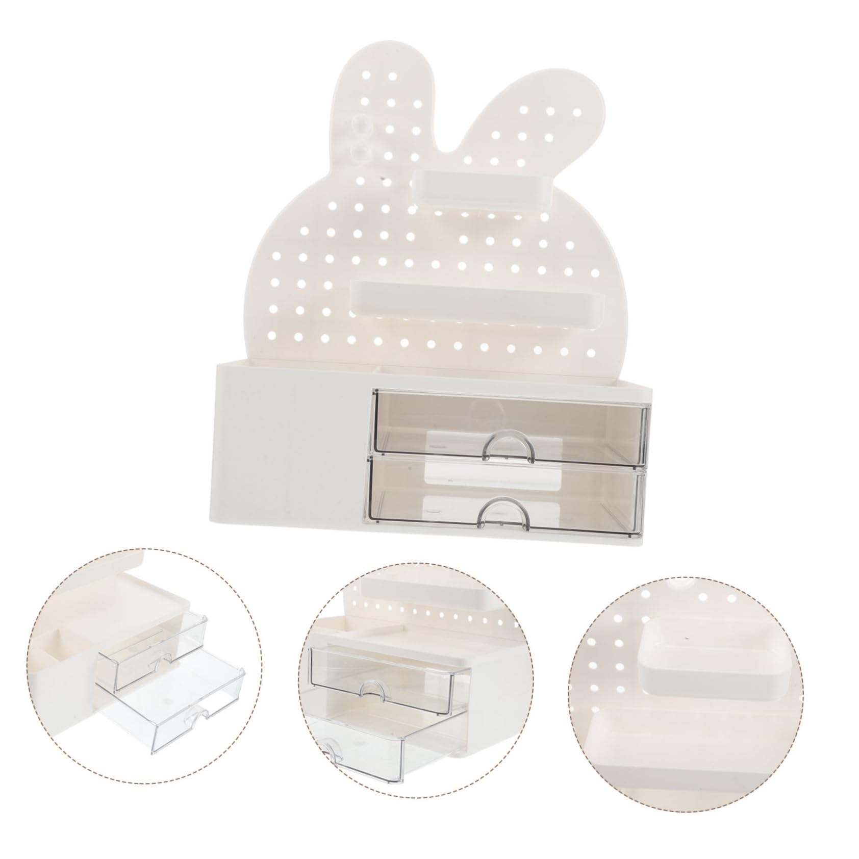 TOPBATHY Scatola Portaoggetti Per Cancelleria Con Pannello in Plastica Organizer Per Cassetti Da Scrivania Portaoggetti Con Cassetto Per Ufficio Accessori Da Scrivania Per Forniture Per