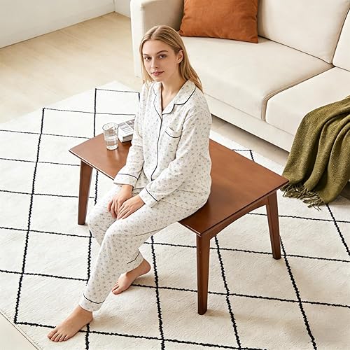 Miniatura 7 de Mesa de té baja de estilo japonés, mesa de centro de madera con corredor azul y blanco, mesa de piso tradicional