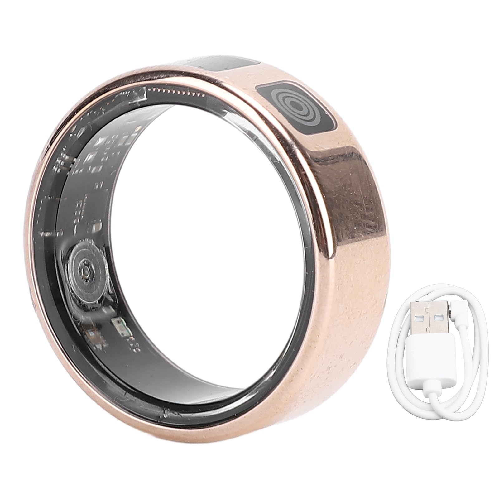 CHICIRIS Tracciamento Fitness Anello Intelligente, Resistenza All'acqua Monitoraggio Sportivo Indossabile Tracciamento Sanitario Smart Ring per Feste di Viaggio D'affari (ID 21,5 mm / 0.85in)