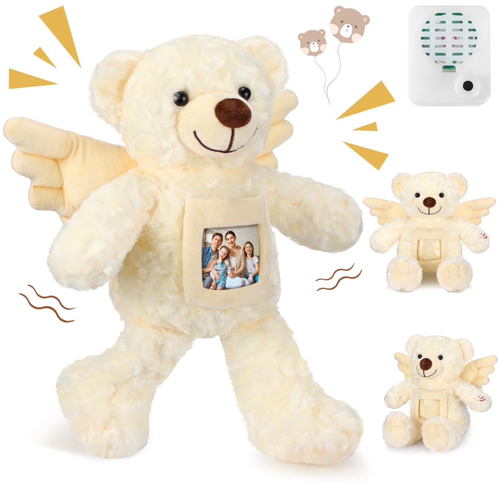 Amazon.com: Leyndo 12 Inch Angel Remembrance Bear Plush Stuffed